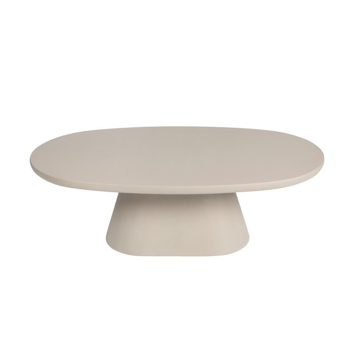 Table basse TARAVI – Table basse rectangulaire 120x70 cm – Finition ciment beige – Design contemporain et naturel 