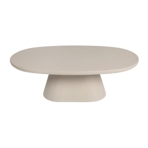 Table basse TARAVI – Table basse rectangulaire 120x70 cm – Finition ciment beige – Design contemporain et naturel 