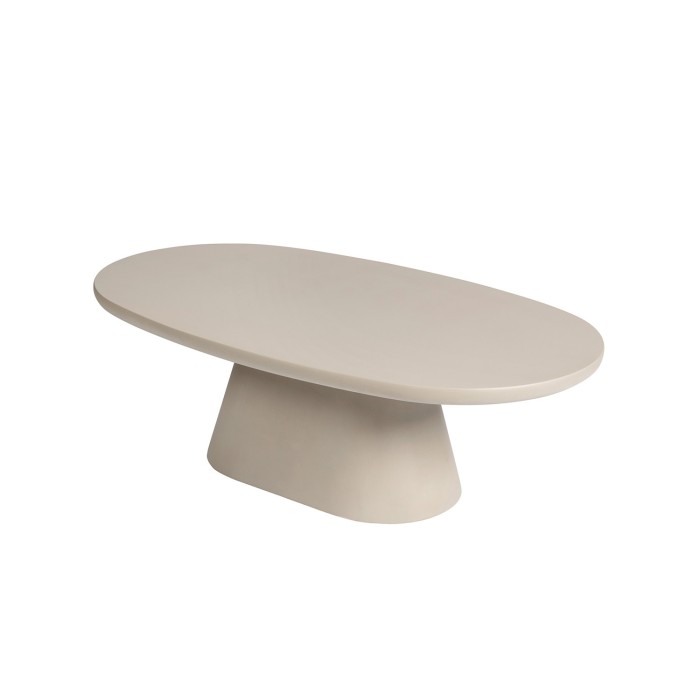 Table basse TARAVI – Table basse rectangulaire 120x70 cm – Finition ciment beige – Design contemporain et naturel 