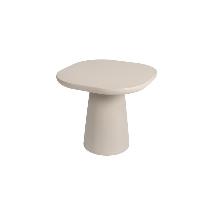 Table basse TARAVI – Table basse ronde Ø55 cm – Finition ciment beige – Design minéral doux et contemporain 