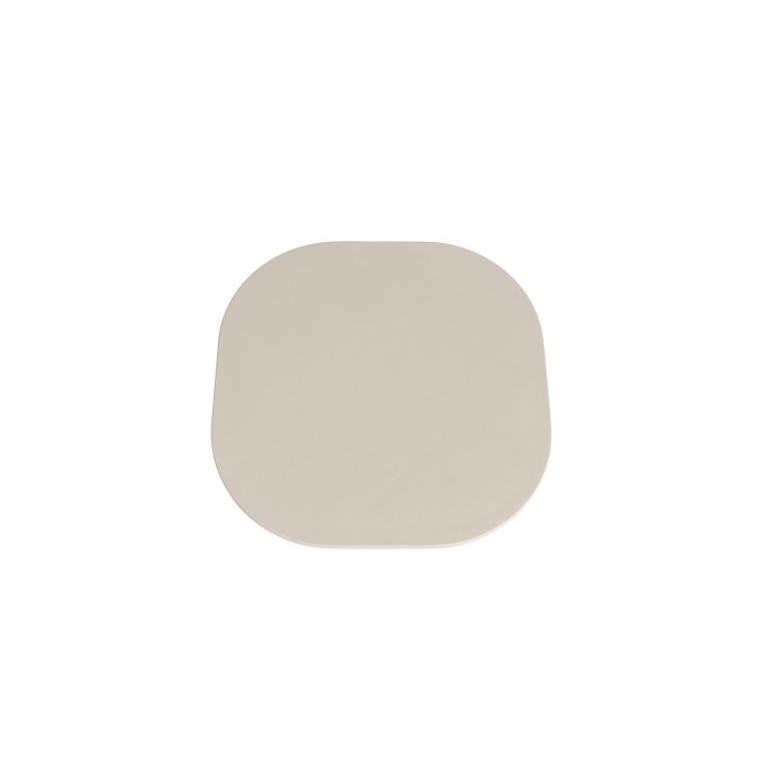 Table basse TARAVI – Table basse ronde Ø55 cm – Finition ciment beige – Design minéral doux et contemporain 