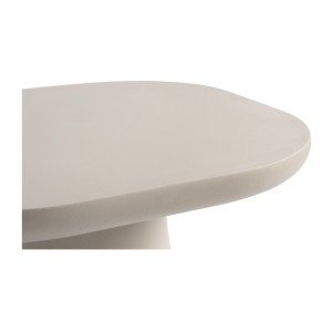 Table basse TARAVI – Table basse ronde Ø55 cm – Finition ciment beige – Design minéral doux et contemporain 