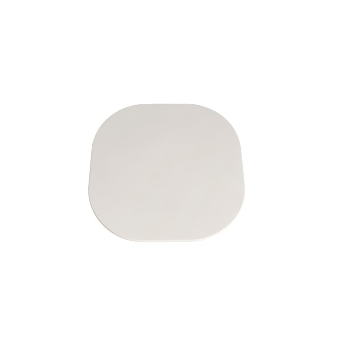 Table basse TARAVI – Table basse ronde Ø55 cm – Finition ciment blanc – Design lumineux et moderne 