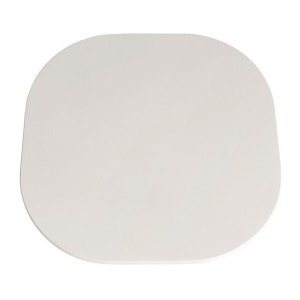 Table basse TARAVI – Table basse ronde Ø55 cm – Finition ciment blanc – Design lumineux et moderne 