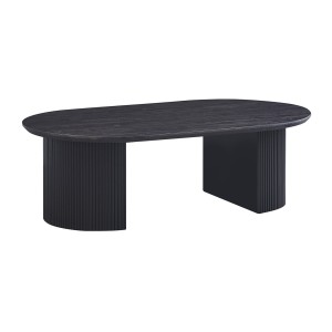 Table basse VAGOS – Coloris brun foncé – Table basse rectangulaire 120x70 cm – MDF – Design contemporain