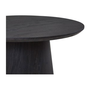 Table basse ronde BOKOR – Décor brun foncé – Forme originale – D80 x H42 cm