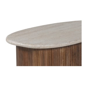 Table basse en bois massif collection DELHI 90cm - Style ethnique et design