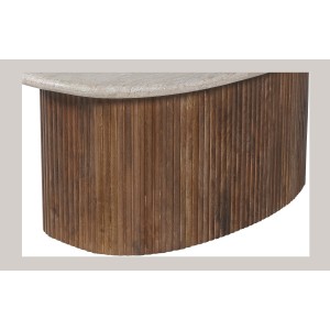 Table basse en bois massif collection DELHI 90cm - Style ethnique et design