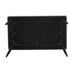 Table à manger GRANVIA – 120x70 cm – Effet ardoise – Structure métal – Design compact et moderne 