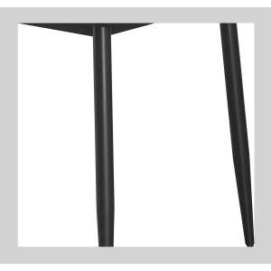 Table à manger GRANVIA – 140x80 cm – Effet ardoise – Structure métal – Style industriel et pratique 