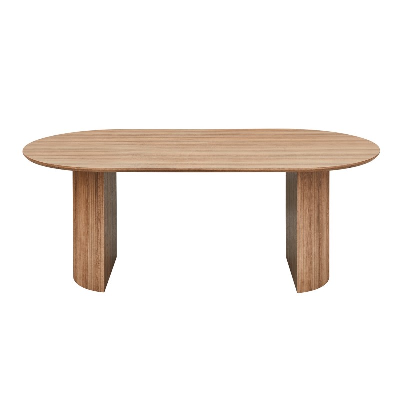 Table à manger VAGOS – 200x100 cm – Coloris chêne vieilli – Plateau MDF  – Design moderne et robuste 