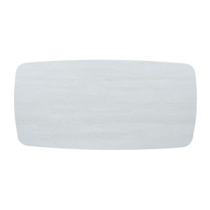 Table ARVENA 180x90 cm – Coloris pierre grise – Table salle à manger design – Plateau effet pierre et métal 