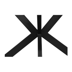 Table ARVENA 180x90 cm – Coloris pierre grise – Table salle à manger design – Plateau effet pierre et métal 