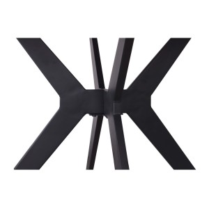 Table à manger ronde ARVENA – 110 cm – Plateau en pierre frittée – Coloris blanc – Design métal élégant 