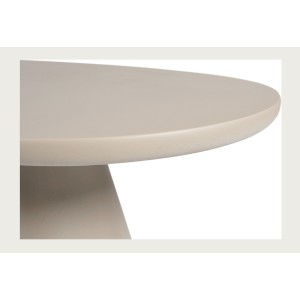 Table à manger TARAVI – 220 cm – Design béton – Coloris ciment beige – Plateau et pieds en MDF 