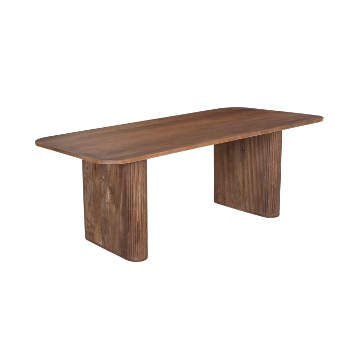 Table à manger TALVORA – 200 cm – Bois de manguier massif – Style contemporain – Finition naturelle robuste 