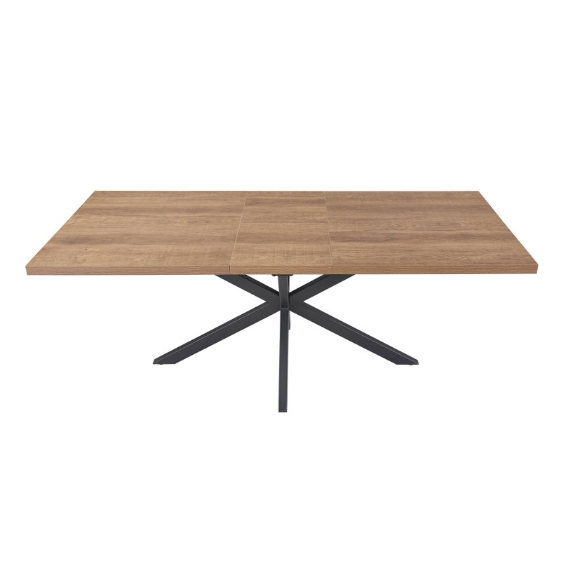 Table extensible KALVANO – 160 à 200 cm – Chêne foncé – Plateau 40 mm – Design contemporain 