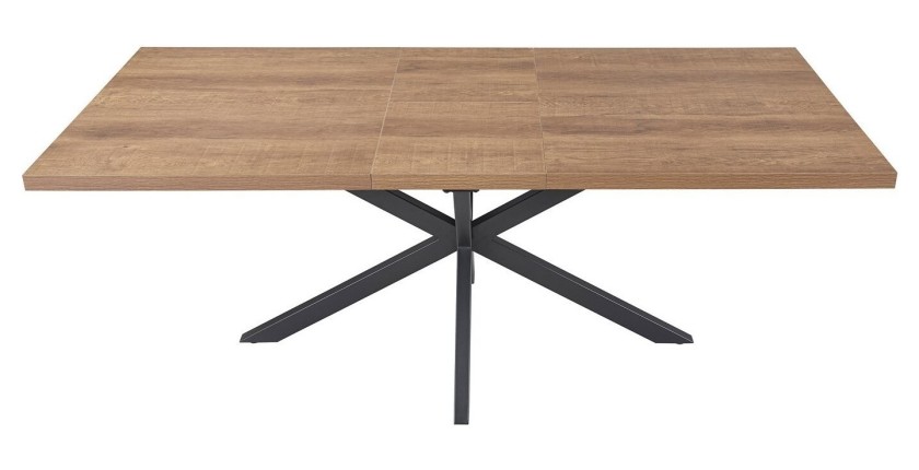 Table extensible KALVANO – 160 à 200 cm – Chêne foncé – Plateau 40 mm – Design contemporain 