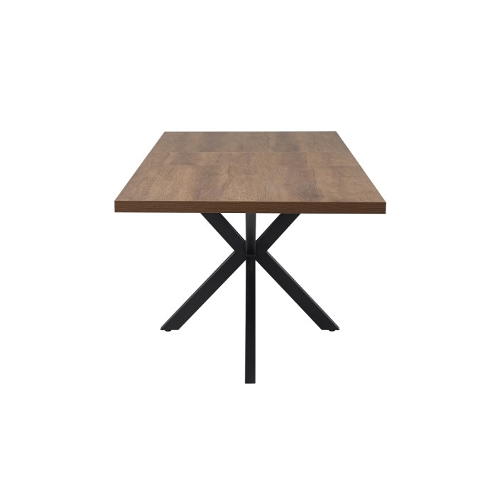 Table extensible KALVANO – 160 à 200 cm – Chêne foncé – Plateau 40 mm – Design contemporain 