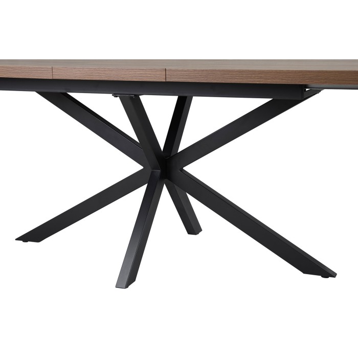 Table extensible KALVANO – 160 à 200 cm – Chêne foncé – Plateau 40 mm – Design contemporain 