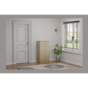 Meuble à chaussures MUNDA – 2 portes – Coloris chêne sonoma – Rangement compact et style contemporain