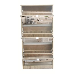 Meuble à chaussures MEXICO – 3 tiroirs avec miroirs – Coloris chêne sonoma – Design contemporain et fonctionnel