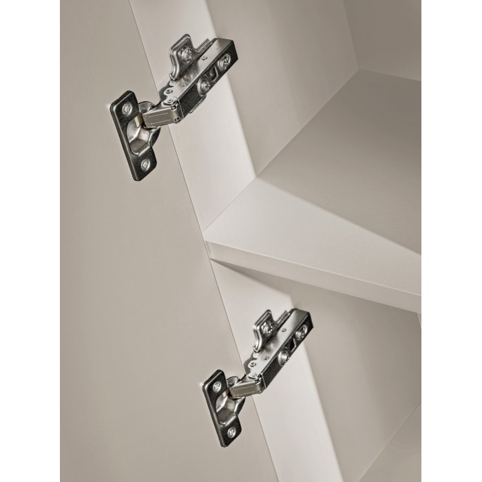 Colonne de salle de bain suspendue NOXERA – 1 porte – Beige mat – Hauteur 140 cm 