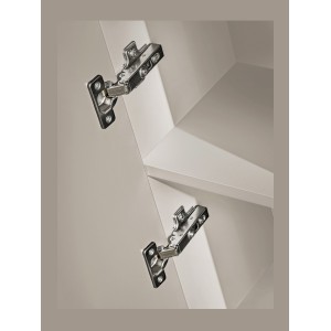 Colonne de salle de bain suspendue NOXERA – 1 porte – Beige mat – Hauteur 140 cm 