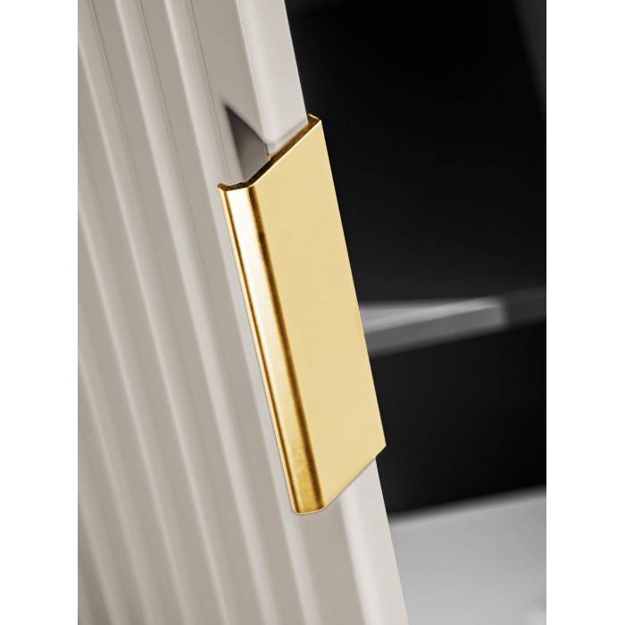 Colonne de salle de bain suspendue NOXERA – 1 porte – Beige mat – Hauteur 140 cm 