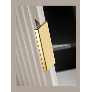 Colonne de salle de bain suspendue NOXERA – 1 porte – Beige mat – Hauteur 140 cm 