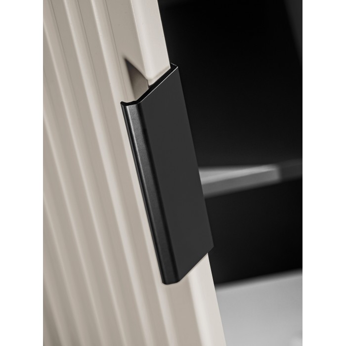 Colonne de salle de bain suspendue NOXERA – 1 porte – Beige mat – Hauteur 140 cm 