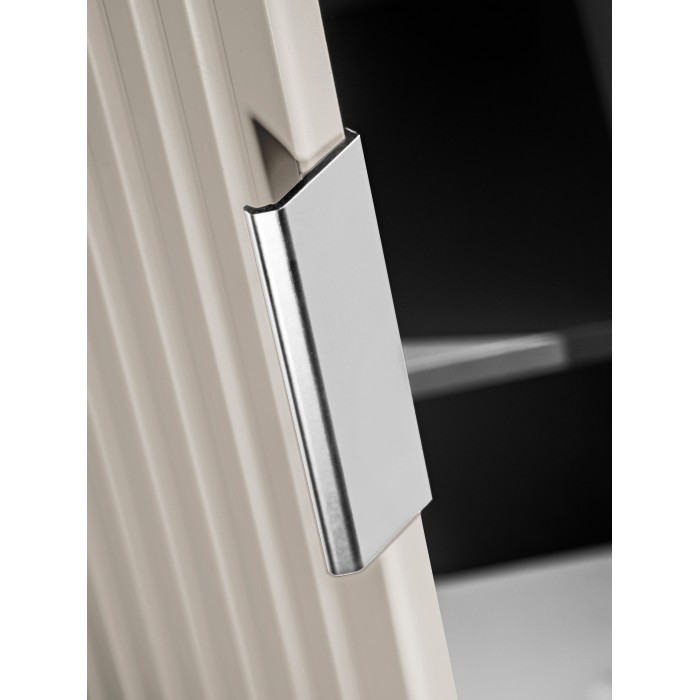 Colonne de salle de bain suspendue NOXERA – 1 porte – Beige mat – Hauteur 140 cm 