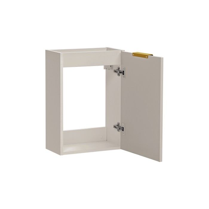 Meuble sous vasque NOXERA – 40 cm – 1 porte – Beige mat – Meuble suspendu compact 
