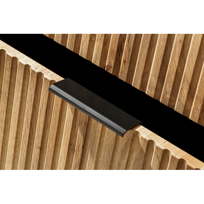 Meuble sous vasque NOXERA – 60 cm – 2 tiroirs – Coloris chêne wotan – Meuble suspendu moderne 