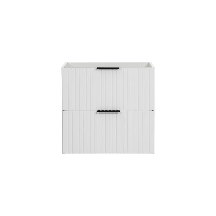 Meuble sous vasque NOXERA – 60 cm – 2 tiroirs – Coloris blanc mat – À suspendre 