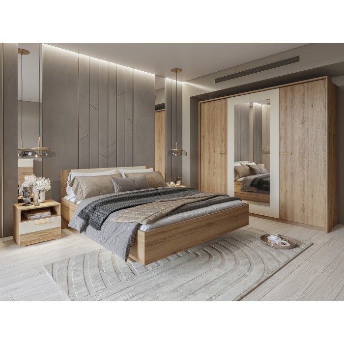 Contour de finition design VERTIGO – Pour armoire 4 portes – Chêne sauvage – Élément structurant