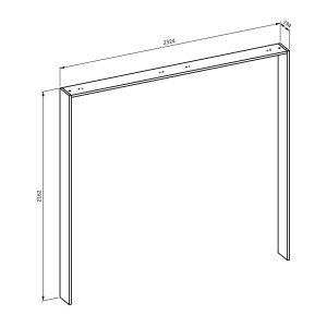 Chambre complète VERTIGO – Lit 160x200 avec sommier, 2 chevets, armoire 4 portes + contour design
