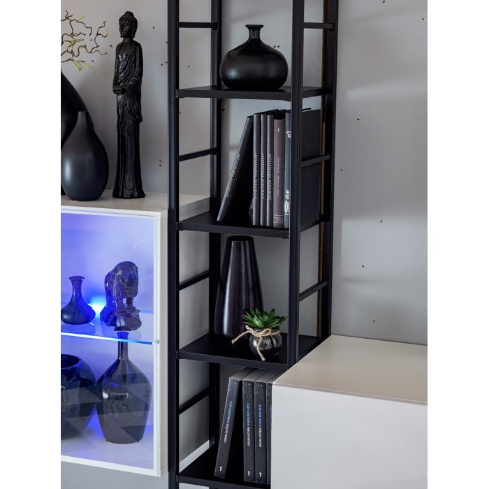 Étagère colonne collection SWITCH - Cadre en métal noir - style industriel