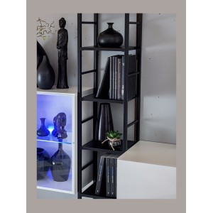 Étagère colonne collection SWITCH - Cadre en métal noir - style industriel