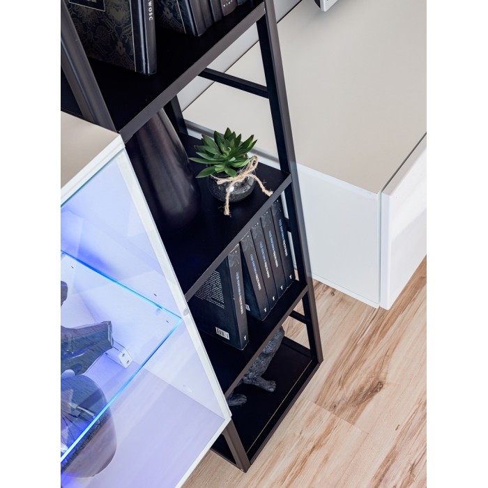 Étagère colonne collection SWITCH - Cadre en métal noir - style industriel