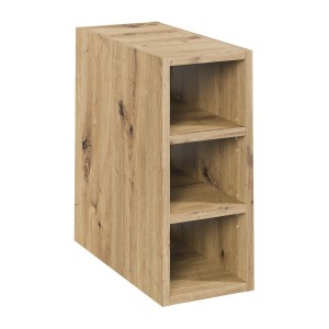 Meuble mural ouvert BRAZZA – 20 cm – Chêne clair – Finition artisan – À suspendre 