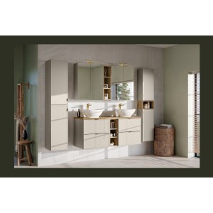 Meuble mural BRAZZA – 20 cm – Chêne clair – Finition artisan – À suspendre 