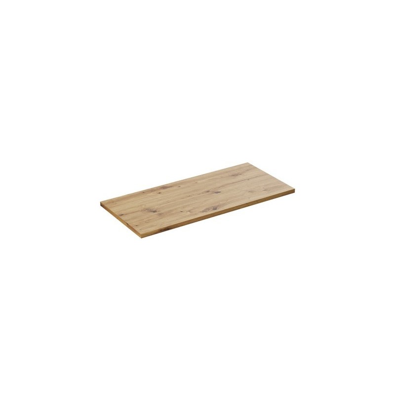 Plan vasque BRAZZA – 100 cm – Chêne clair – Finition artisan – À poser 
