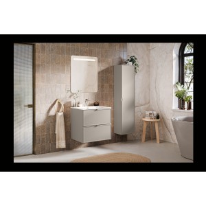 Colonne de salle de bain BRAZZA – 1 porte – Coloris marron congo – 140 cm – À suspendre 