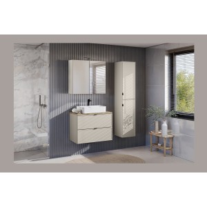Colonne de salle de bain BRAZZA – 2 portes – Coloris marron congo – 170 cm – À suspendre 