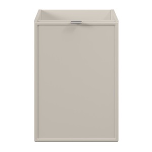 Meuble sous vasque BRAZZA – 1 porte avec panier à linge – Coloris marron congo – 40 cm – À poser 