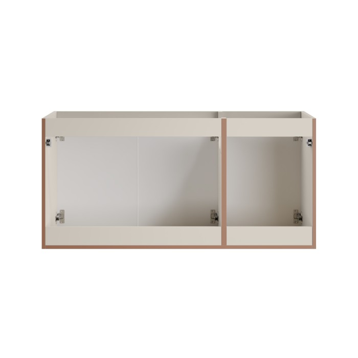 Meuble sous vasque BRAZZA – 3 portes – Coloris marron congo – 120 cm – À poser 