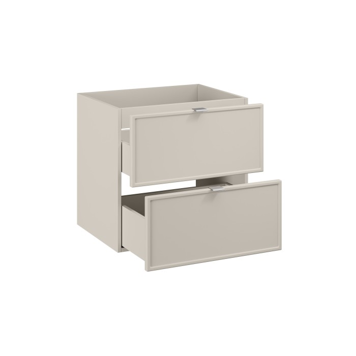 Meuble sous vasque BRAZZA – 2 tiroirs – Coloris marron congo – 60 cm – À suspendre 