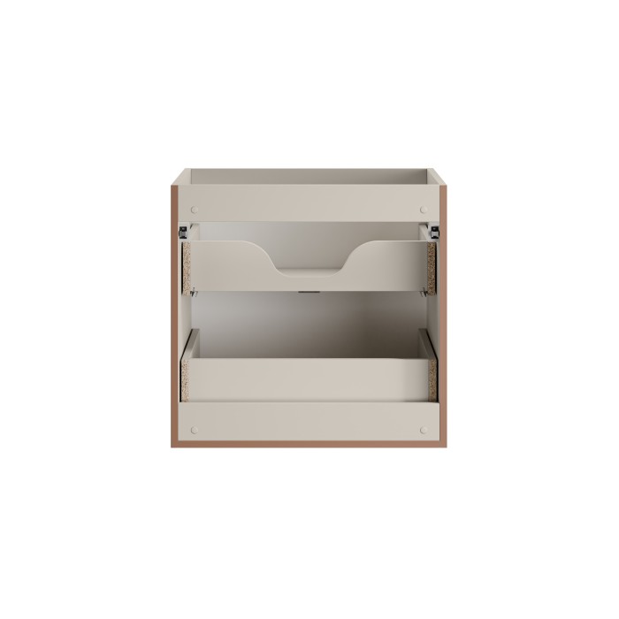 Meuble sous vasque BRAZZA – 2 tiroirs – Coloris marron congo – 60 cm – À suspendre 