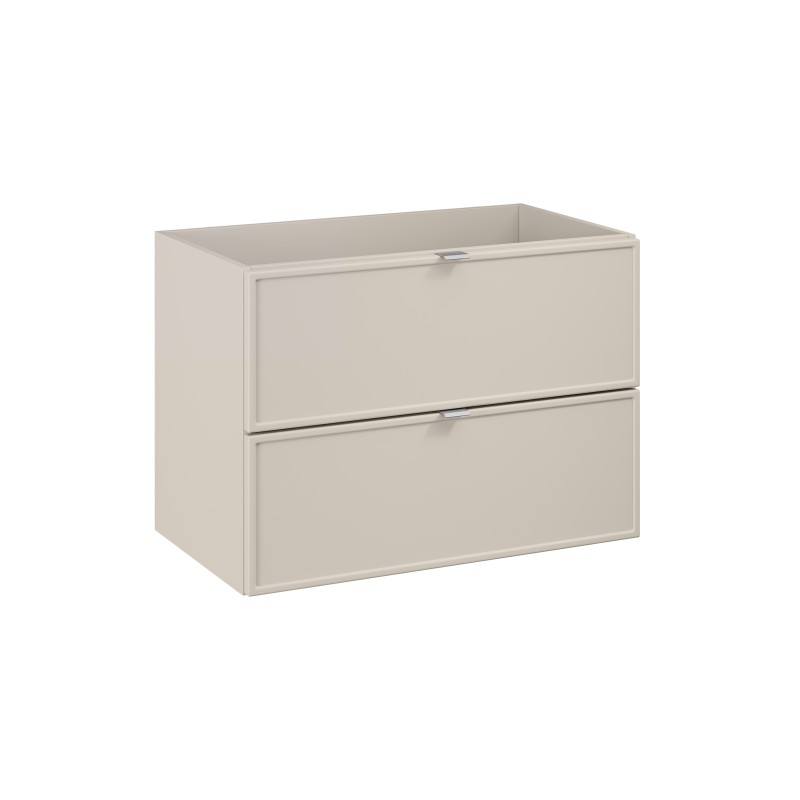Meuble sous vasque BRAZZA – 2 tiroirs – Coloris marron congo – 80 cm – À suspendre 